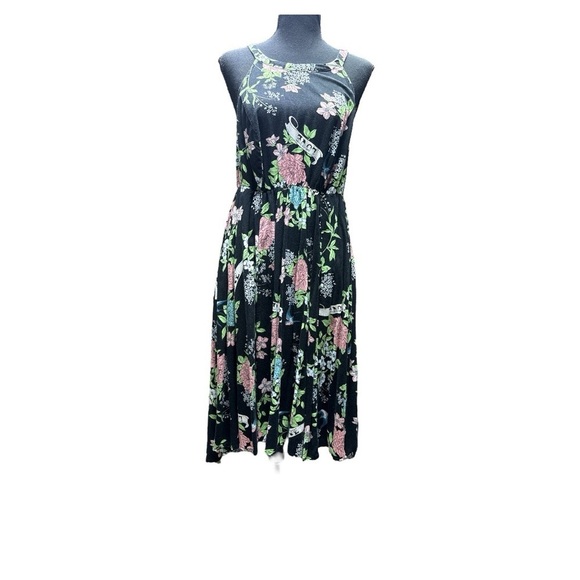 torrid Dresses & Skirts - Torrid Black Floral Midi Dress Size 10